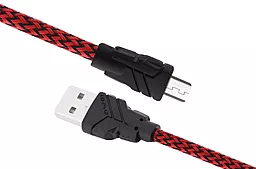 Кабель USB Awei Micro USB Fast Data Cable Black / Red (CL-800) - миниатюра 2
