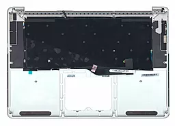 Клавиатура для ноутбука Apple MacBook Pro A1398 с топ панелью горизонтальный энтер черная - миниатюра 3