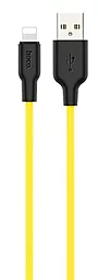 Кабель USB Hoco X21 Plus Silicone Lightning Cable 0.25m Black/Yellow