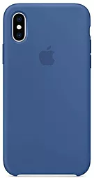 Чехол Apple Silicone Case PB для Apple iPhone X, iPhone XS  Delft Blue