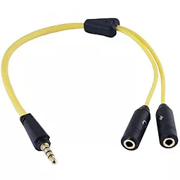 Аудио разветвитель Gemix mini Jack 3.5mm M/2xF yellow (Art.GC 1830)