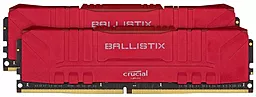 Оперативная память Crucial 16GB (2x8GB) DDR4 2666MHz Ballistix Red (BL2K8G26C16U4R)