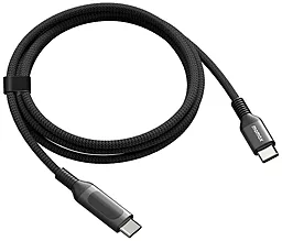 Кабель USB Momax Elitelink LED Display 1.2M 100W USB Type-C - Type-C Cable Black (DC22D) - миниатюра 2