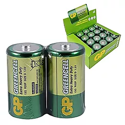 Батарейки GP GP D / 13G / R20P Greencell SHRINK 2шт - миниатюра 2