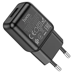 Сетевое зарядное устройство Hoco C96A USB Port 2.1A Black - миниатюра 2