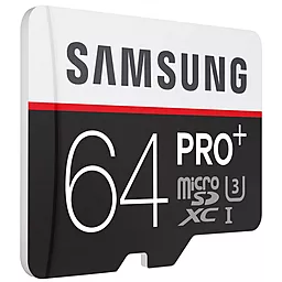 Карта памяти Samsung microSDXC 64GB Pro Plus Class 10 UHS-I U3 + SD-адаптер (MB-MD64DA/RU) - миниатюра 2