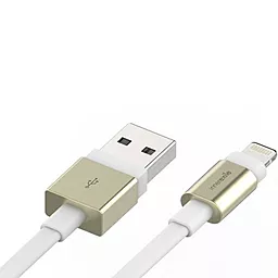 USB Кабель Innerexile Zynk Flat Lightning Cable 10cm Gold/White (LC-001-002) - мініатюра 2