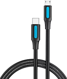 Кабель USB Vention 10W 2A 0.5M USB Type-C - micro USB Cable Black (COVBD) - миниатюра 4