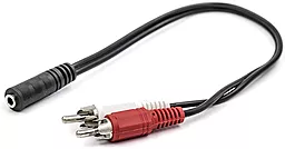 Аудио кабель PowerPlant Aux mini Jack 3.5 mm - 2хRCA M/M Cable 0.5 м black (CA910847)