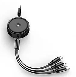Кабель USB Jellico B19 15w 3.1a 3-in-1 USB to micro/Lightning/Type-C cable black