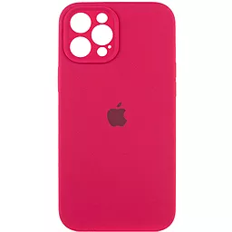 Чехол Silicone Case Full Camera для Apple iPhone 12 Pro Max Rose Red