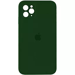 Чехол Silicone Case Full Camera Square для Apple iPhone 11 Pro Max Army Green