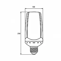 Светодиодная лампа Eurolamp "ROCKET" 55W E40 6500K (LED-HP-55406(R)) - мініатюра 2