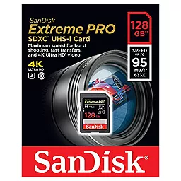 Карта памяти SanDisk SDXC 128GB Extreme Pro Class 10 UHS-I U3 V30 (SDSDXXG-128G-GN4IN) - миниатюра 3