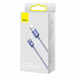 Кабель USB Baseus Crystal Shine Series 100w 5a 2m USB Type-C cable violet (CAJY000505) - миниатюра 4