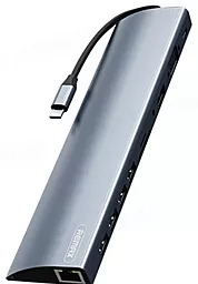 Мультипортовый USB Type-C хаб Remax RU-U70 Hanmo Series 11in1 Docking Station Grey