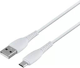 Кабель USB XO NB-P163 2.4A micro USB Cable White