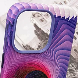 Кожаный чехол Colour Splash with MagSafe для Apple iPhone 13 Pro (6.1") Purple / Pink - миниатюра 6