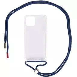 Чехол Epik Crossbody Transparent Apple iPhone 11 Blue