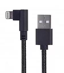 USB Кабель Cablexpert USB Lightning 0.2м Кутовий Чорний (CC-USB2-AMLML-0.2M)