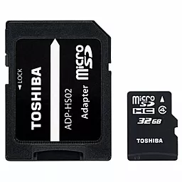 Карта пам'яті Toshiba microSDHC 32GB Class 4 + SD-адаптер (TNH-M102K0320M2)