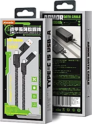 Кабель USB PD Proda PD-B96th 100w 5a 1.5m USB-A-C to Lightning/Type-C cable black (PD-B96th-BK) - миниатюра 4