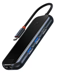 Мультипортовый USB Type-C хаб Baseus AcmeJoy 6-in-1 black (WKJZ010313) - миниатюра 4