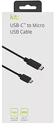Кабель USB Kit Type-C to Micro USB Cable GEN 2 Black (CMUSBDAT) - миниатюра 2