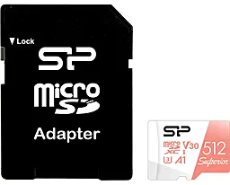 Карта памяти Silicon Power 512 GB microSDXC UHS-I (U3) V30 A1 V30 Superior + SD adapter (SP512GBSTXDV3V20SP)