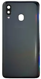 Задняя крышка корпуса Samsung Galaxy A40 2019 A405 со стеклом камеры, Original Black