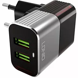 Сетевое зарядное устройство LDNio A2206Q Home Charger Set 2USB 2.4A + Micro USB Cable Silver - миниатюра 2