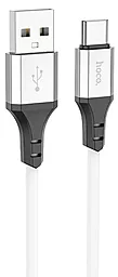 Кабель USB Hoco X86 Spear 3А USB Type-C Cable White