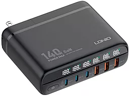 Сетевое зарядное устройство LDNio A6140C 140W GaN PD/QC3 3xUSB-A-3xC Black - миниатюра 3