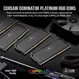 Оперативная память Corsair 64 GB (4x16GB) DDR5 6200 MHz DOMINATOR PLATINUM RGB (CMT64GX5M4B6200C32) - миниатюра 3