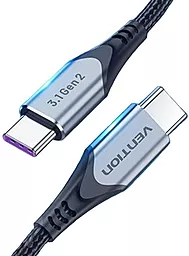 Кабель HD PD Vention USB 3.1 gen 2 4K 60Hz 10Gbps 100W 5A 0.5M USB Type-C - USB Type-C Cable Grey (TAHHD) - миниатюра 3
