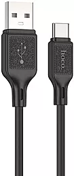 Кабель USB Hoco X90 Cool Silicone 3A USB Type-C Cable Black