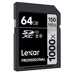 Карта памяти Lexar SDXC 64GB Professional Class 10 UHS-II U3 (LSD64GCRBEU1000) - миниатюра 2