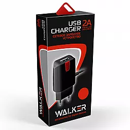 Сетевое зарядное устройство Walker WH-21 2a USB-A car charger + USB Type-C cable black - миниатюра 2