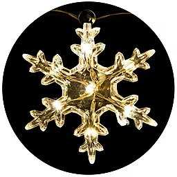 Набор декоративных украшений "Три снежинки" диаметр 15см. цвет теплый белый "Luca Lighting" (8718861498714)