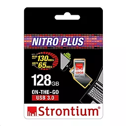 Флешка Strontium Flash 128GB Nitro Plus Silver OTG USB 3.0 (SR128GSLOTG1Z) - миниатюра 3