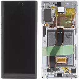 Дисплей Samsung Galaxy Note 10 Plus N975 с тачскрином и рамкой, сервисный оригинал, White