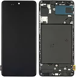 Дисплей Samsung Galaxy A71 A715 с тачскрином и рамкой, (TFT, без функции отпечатка пальца), Black