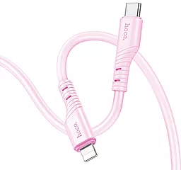 Кабель USB PD Hoco X97 Crystal Silicone 20W 3A USB Type-C - Lightning Cable Pink - миниатюра 2