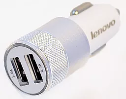 Автомобильное зарядное устройство Lenovo 2 USB NEW +Micro USB White - миниатюра 2