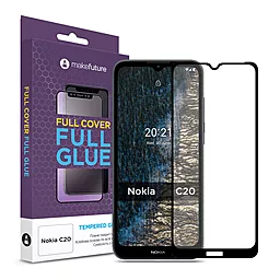 Защитное стекло MAKE Full Cover Full Glue для Nokia C20 Clear (MGFNC20)