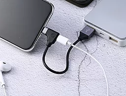 Кабель USB Remax Lightning Cable & Audio Adaptor 2-in-1 0.15M Black (RL-LA01) - миниатюра 2
