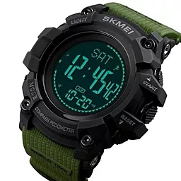 Часы наручные SKMEI 1356AG Compass Army Green - миниатюра 3