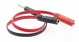 Аудио кабель Voltronic AUX mini Jack 3.5мм M/2xF cable 0.2m black/red (YT-S-3.5(M) / 2*3.5(F)) - миниатюра 5