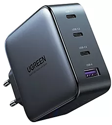 Сетевое зарядное устройство Ugreen CD226 100W GAN 3xUSB-C/USB-A ports fast charger + USB-C/USB-C cable black (90575) - миниатюра 4