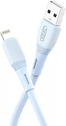 Кабель USB XO NB225 Silicone Two-Color 12W 2.4A Lightning Cable Blue